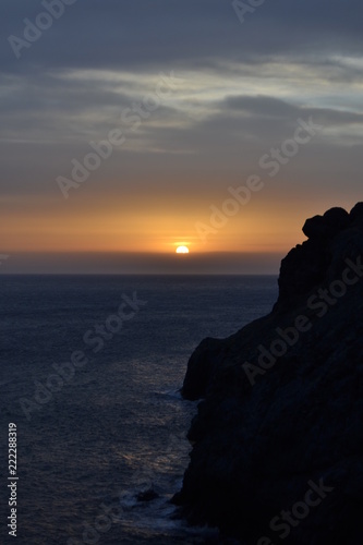 sunset over the sea