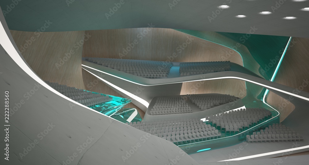 Conceptual abstract design of the interior of the concert hall and ...