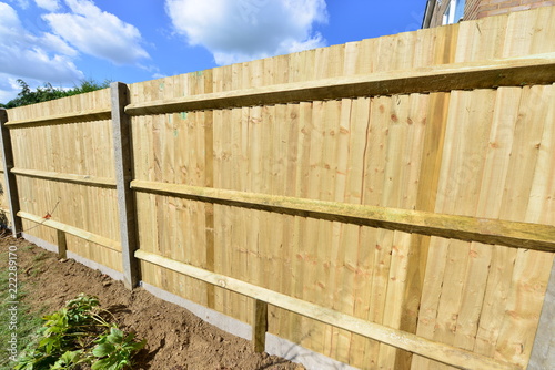 A brand new garden fence in the UK in Sept.