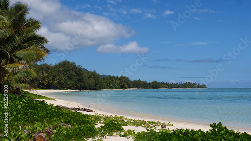 Paradise island coast and breathtaking ocean is being explored by tourists.