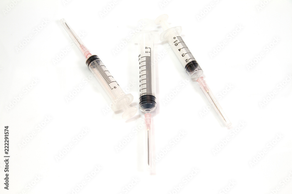 Fototapeta premium plastic hypodermic needle syringe