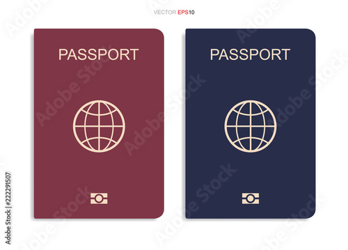 Passport isolated on white background. Vector.