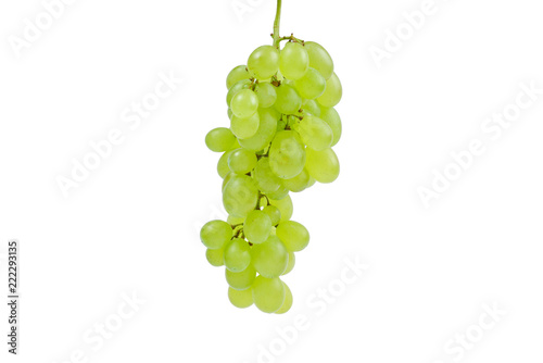 White bunch of grape on isolated white background