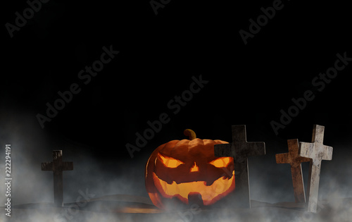 Halloween pumpkin graveyard...