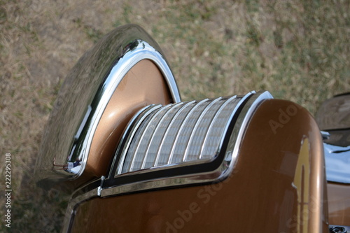 Part of a vintage old car
