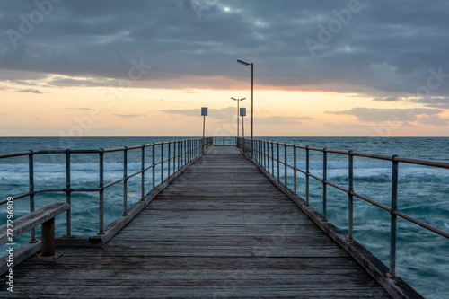 Sunset over the Jetty at Port Noarlunga South Australia on 12th September 2018 © Darryl