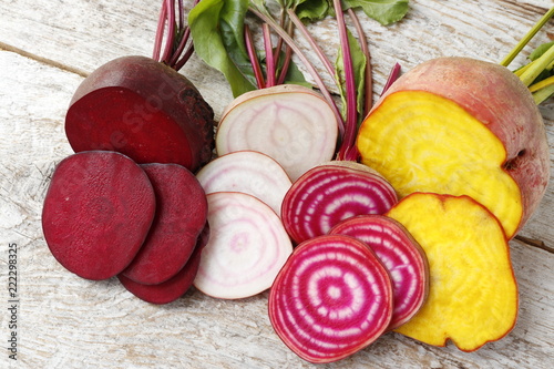 Beetroot four different color varieties