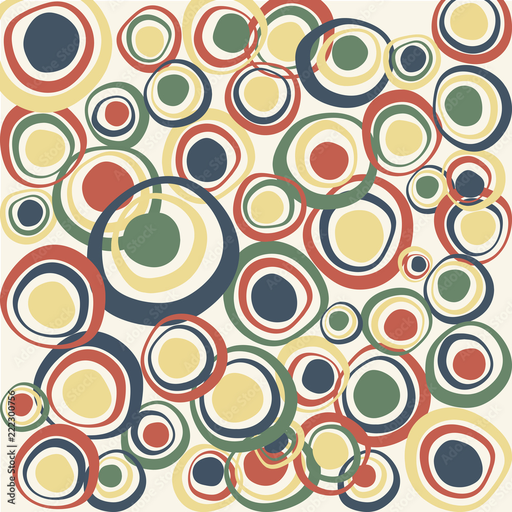 Fototapeta premium Seamless chaotic patterns wrong circle's form, background, backdrop