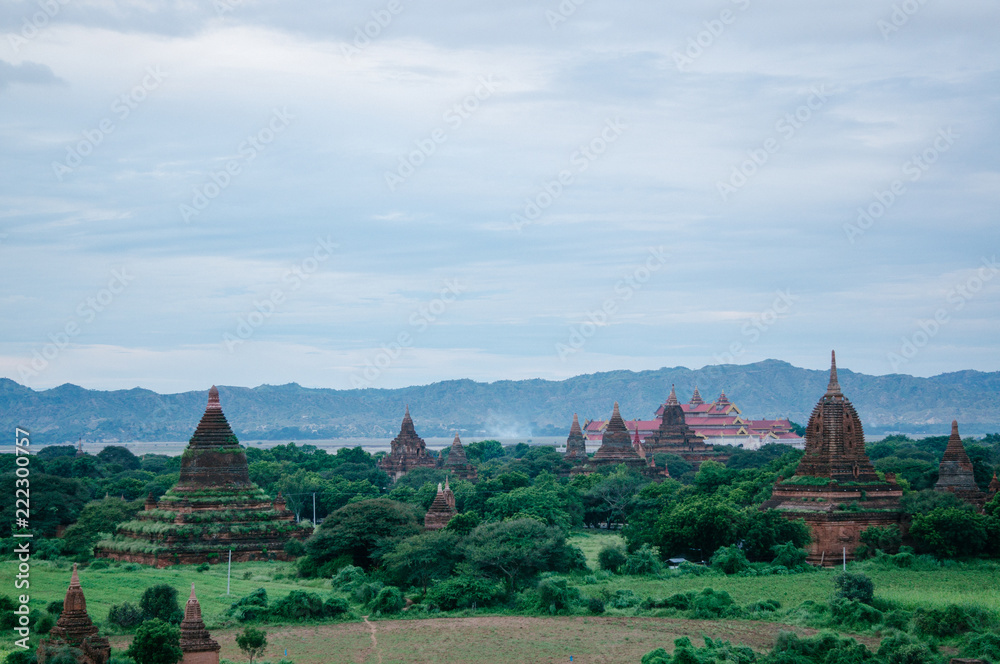 Beautiful of the Bagan Archaeological Zone, Burma. One of the main sites of Myanmar.