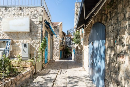 A quiet street in the Jewish Quarter in the old town of Safed