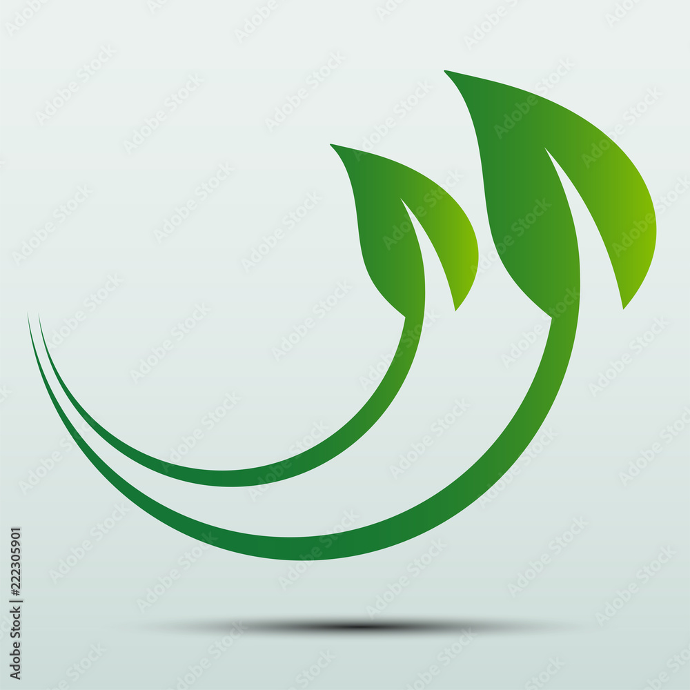 Green leaf logo,ecology nature.Vector illustration. Green leaf logo,ecology nature.Vector illustration.