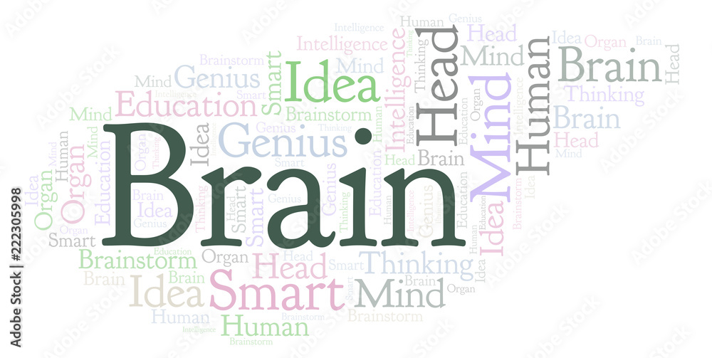 Obraz premium Brain word cloud.