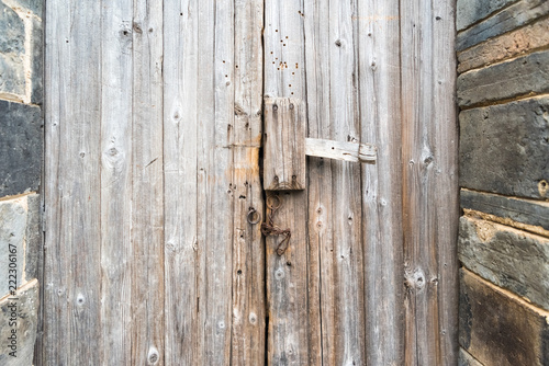 old wooden door closeup