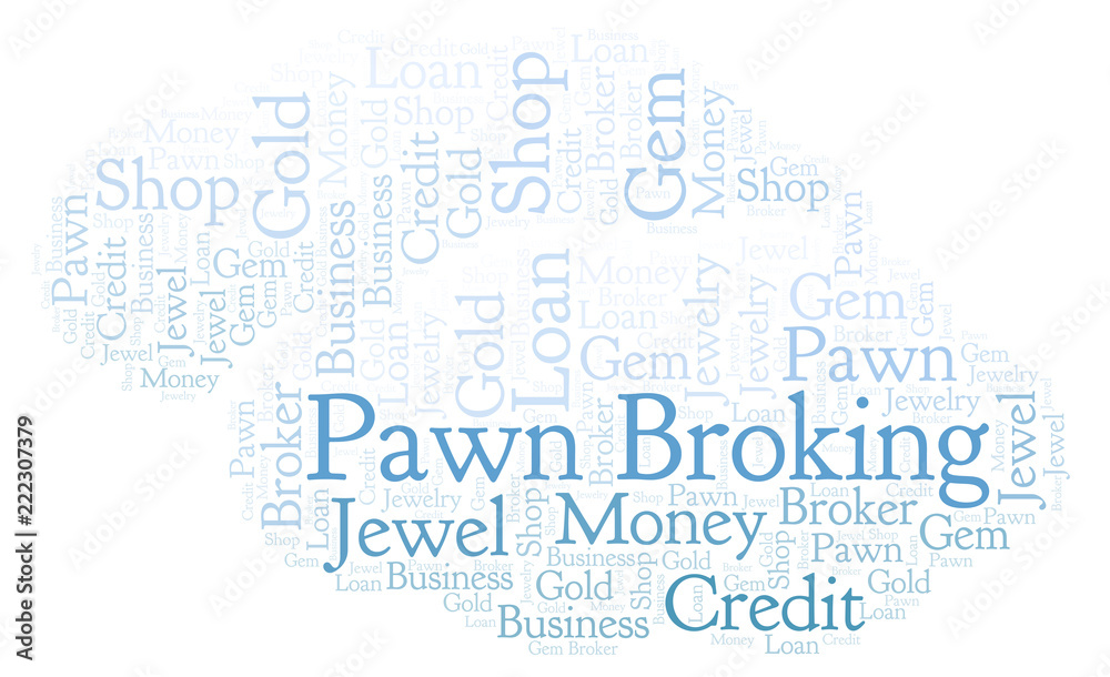 Fototapeta premium Pawn Broking word cloud.