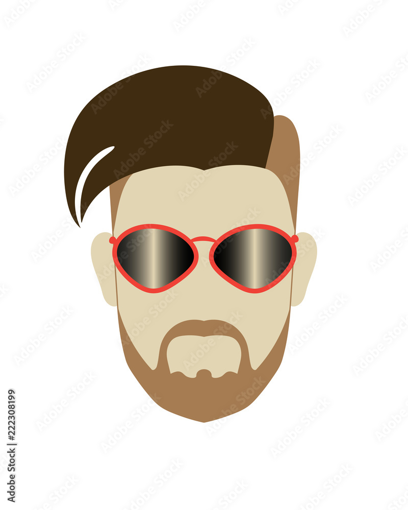 Man with beard and mustache peeking out of sunglasses, urban background.  Hipster on suspicious face with fashionable sunglasses. Male fashion  concept. Guy looks confident with stylish sunglasses. Stock Photo | Adobe  Stock