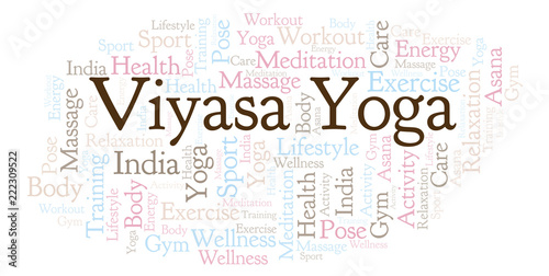 Viyasa Yoga word cloud.