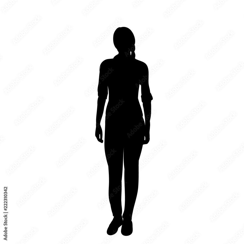 silhouette of a girl running