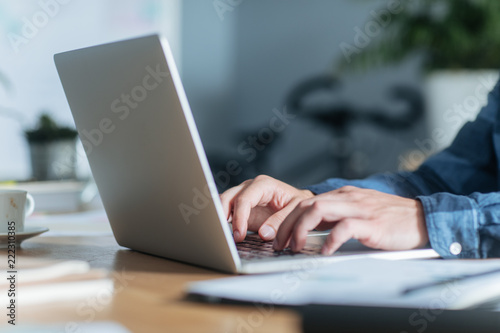 Businessman Working on a Laptop