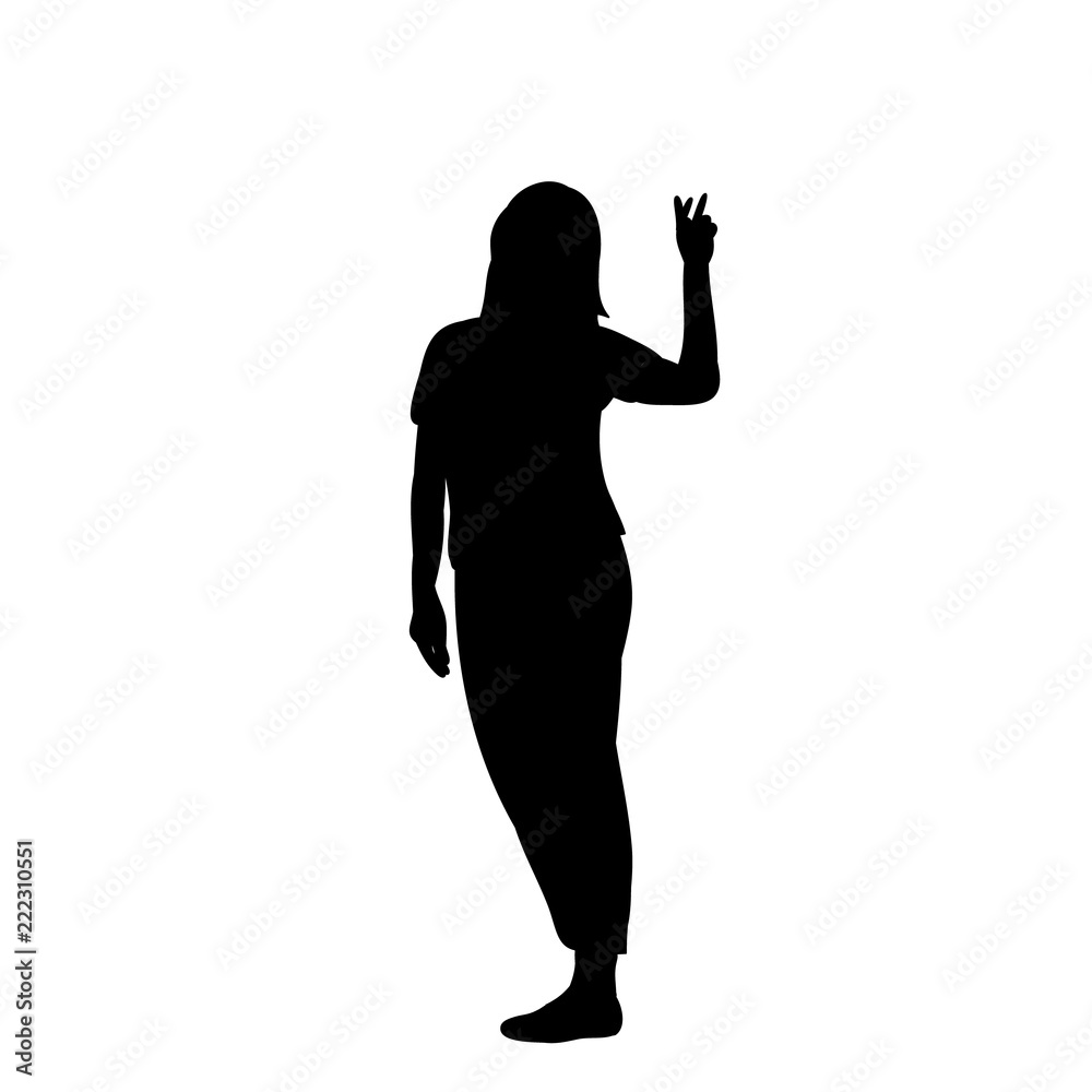  isolated, silhouette girl