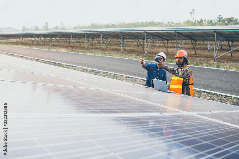 custom made wallpaper toronto digitalengineer working on checking equipment in solar power plant