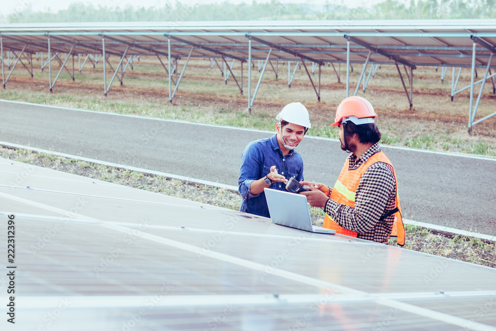 custom made wallpaper toronto digitalengineer working on checking equipment in solar power plant
