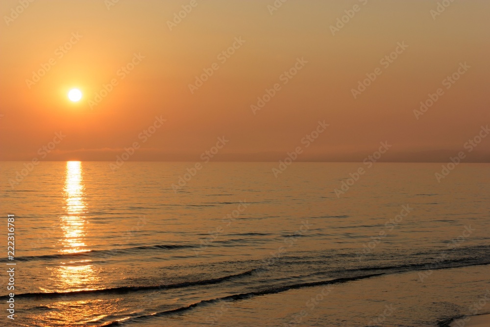 View on a Baltic Sea during sunrise