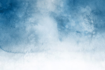 Fotobehang Ombre Blauwe winter aquarel ijstextuur  © artistmef