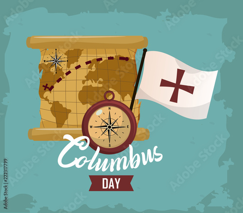 Happy columbus day card