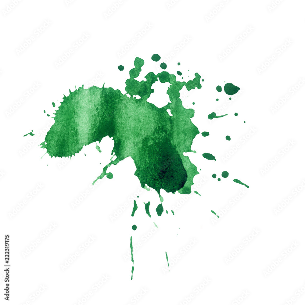 Green Splatter Dot Watercolor Washi Tape