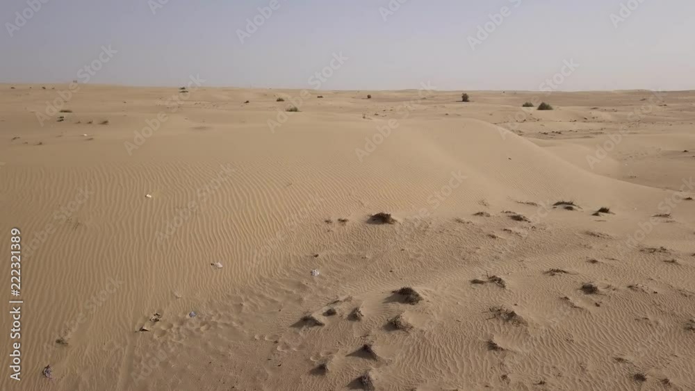 Arabian desert from above drone shot Arabian desert from above drone shot