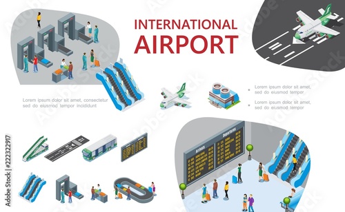Isometric Airport Composition
