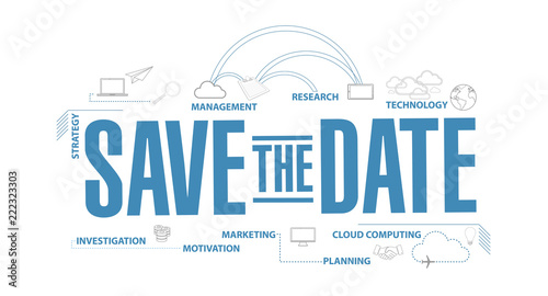 Save the date diagram plan concept
