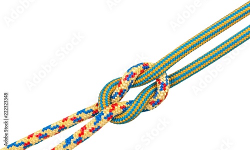 Close-Up of Reef Knot - Isolated