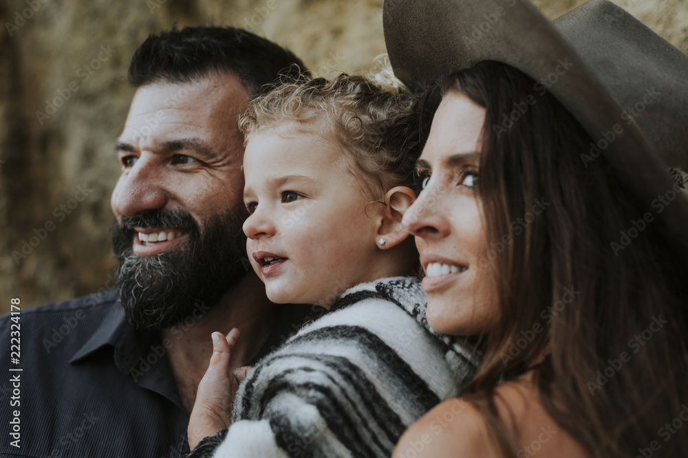 Fototapeta premium Happy family at a beach