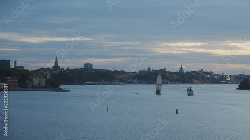 Canvas Print stockholm from boat