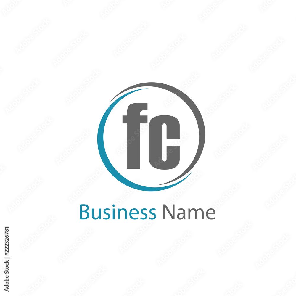 Initial Letter FC Logo Template Design Initial Letter FC Logo Template Design