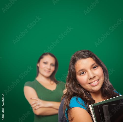 Blank Chalk Board Behind Pr...