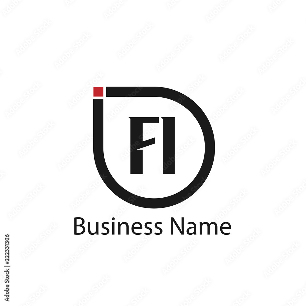 Initial Letter FI Logo Template Design Initial Letter FI Logo Template Design