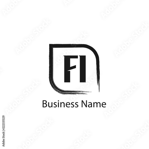 Initial Letter FI Logo Template Design