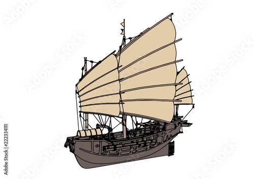ancient ship vector