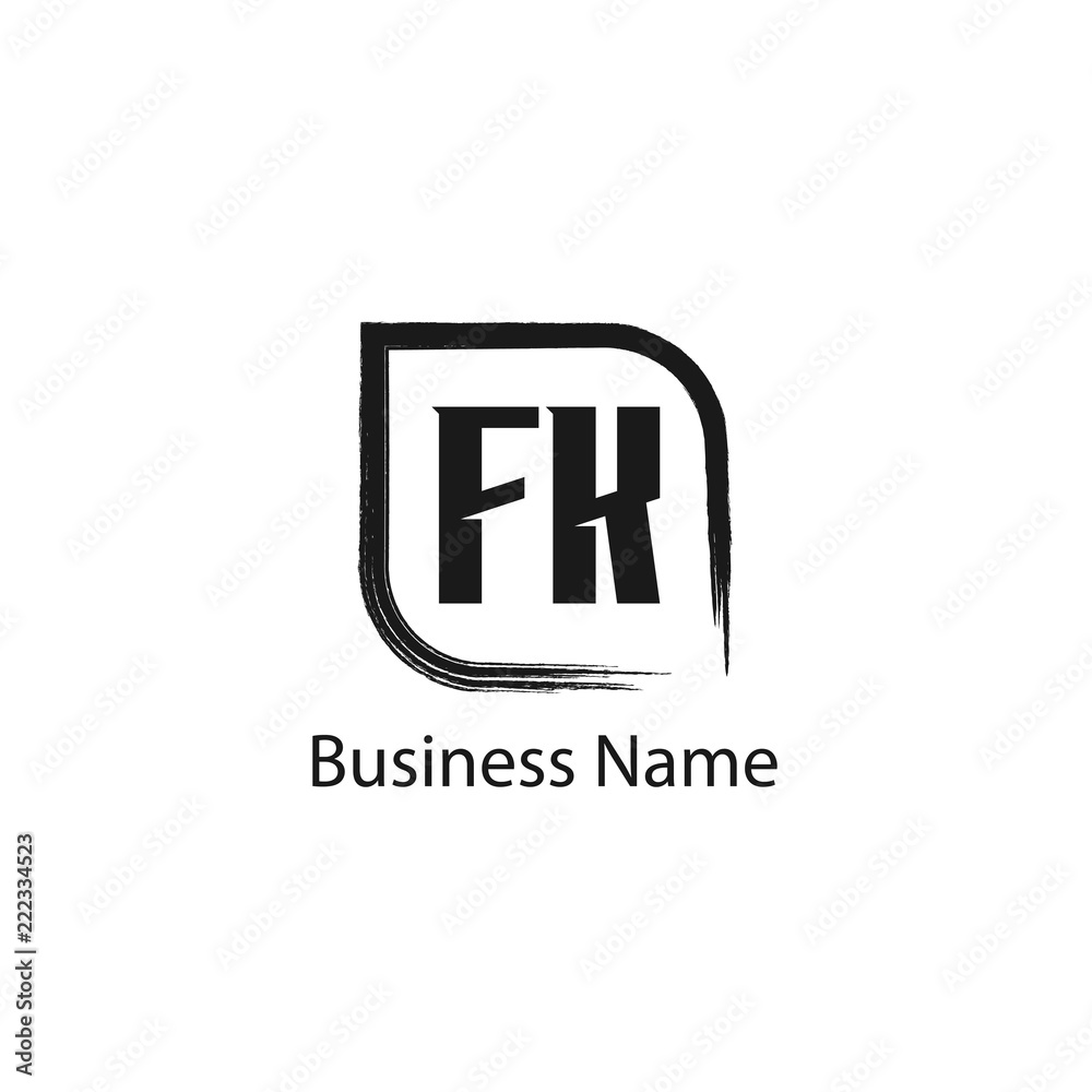 Initial Letter FK Logo Template Design Initial Letter FK Logo Template Design