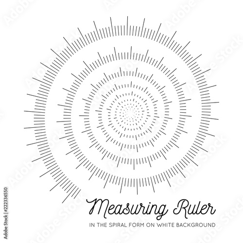 Measuring rulers In the form of a spiral