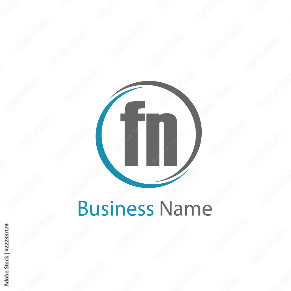 Initial Letter FN Logo Template Design Initial Letter FN Logo Template Design