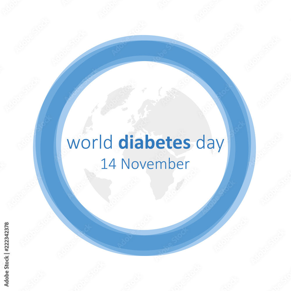 world diabetes day 14 november blue circle and earth world diabetes day 14 november blue circle and earth