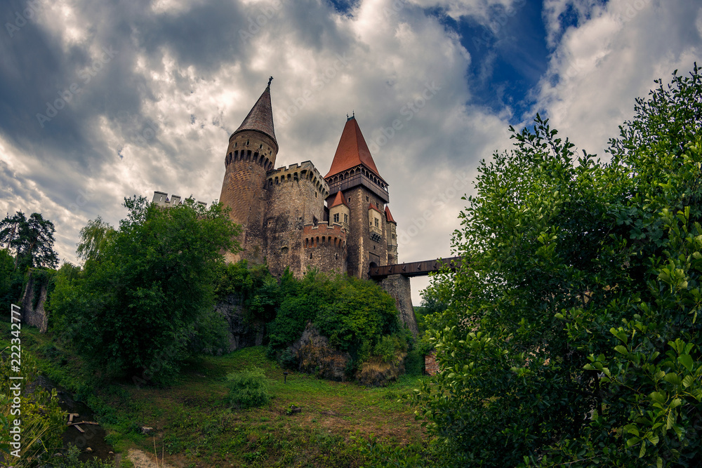 Beautiful medieval castle shot in daylight Beautiful medieval castle shot in daylight