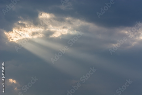 Sun Rays Passing Through a Hole in the Clouds © LiviuConstantin