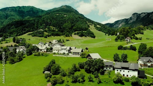 View over Spodnja Sorica village, Slovenia photo