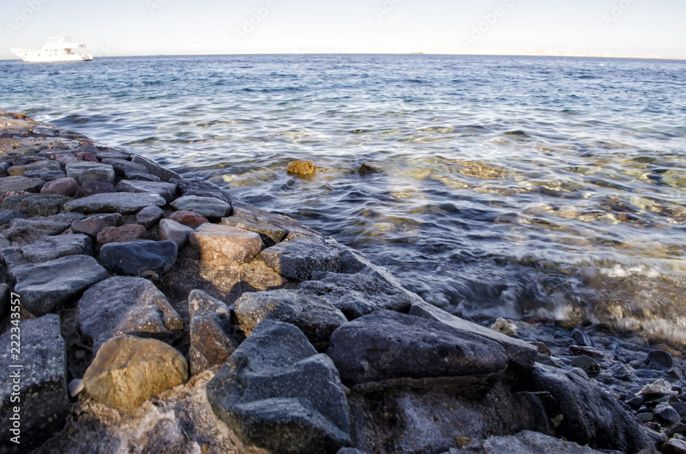 stony shore and sea stony shore and sea