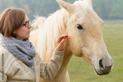 beautiful woman and horse