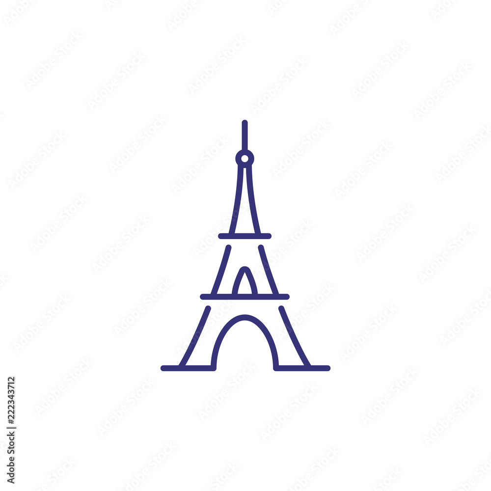 custom made wallpaper toronto digitalEiffel Tower line icon. Sightseeing, tall, construction. Landmark concept. Vector illustration can be used for topics like architecture, travel destination, Paris